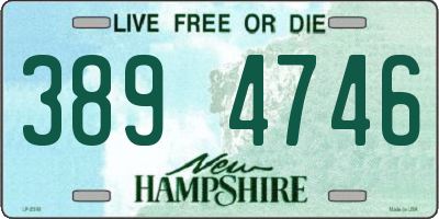 NH license plate 3894746
