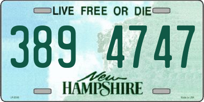 NH license plate 3894747