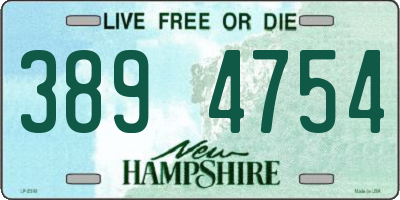 NH license plate 3894754