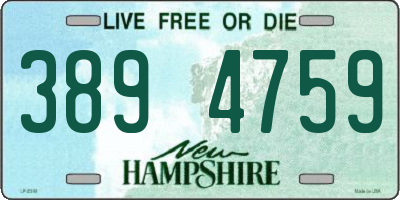 NH license plate 3894759
