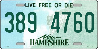 NH license plate 3894760