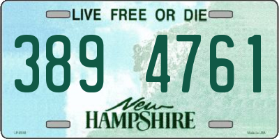 NH license plate 3894761