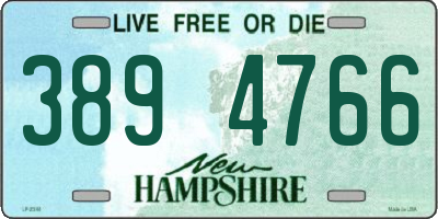NH license plate 3894766