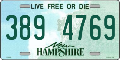 NH license plate 3894769
