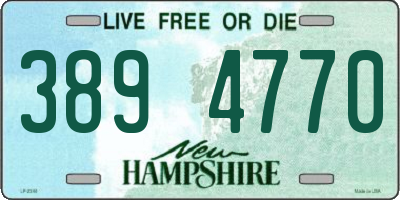 NH license plate 3894770