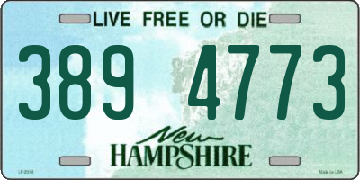 NH license plate 3894773