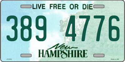 NH license plate 3894776