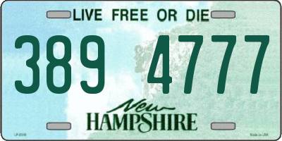 NH license plate 3894777