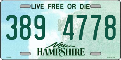 NH license plate 3894778