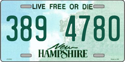 NH license plate 3894780