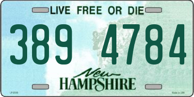 NH license plate 3894784