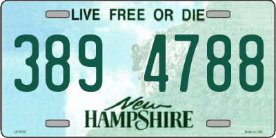 NH license plate 3894788