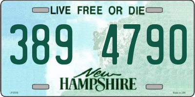 NH license plate 3894790