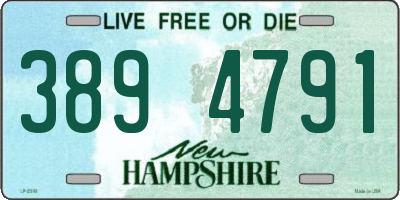 NH license plate 3894791