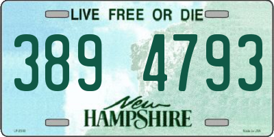 NH license plate 3894793