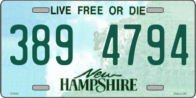 NH license plate 3894794