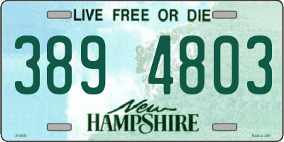NH license plate 3894803