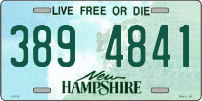 NH license plate 3894841