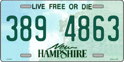 NH license plate 3894863