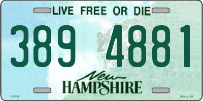 NH license plate 3894881