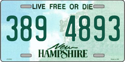 NH license plate 3894893