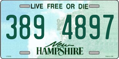 NH license plate 3894897
