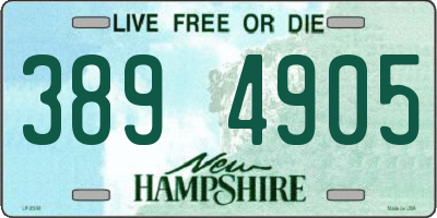 NH license plate 3894905