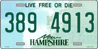 NH license plate 3894913