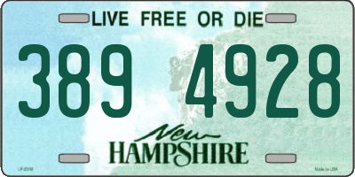 NH license plate 3894928