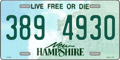 NH license plate 3894930