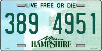 NH license plate 3894951