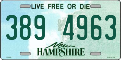 NH license plate 3894963
