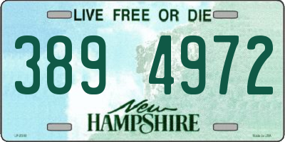 NH license plate 3894972