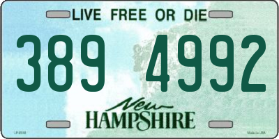 NH license plate 3894992