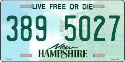 NH license plate 3895027
