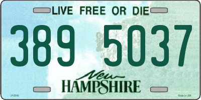 NH license plate 3895037