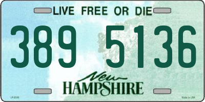 NH license plate 3895136