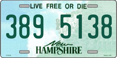 NH license plate 3895138