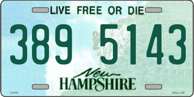 NH license plate 3895143