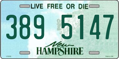 NH license plate 3895147