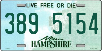 NH license plate 3895154