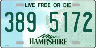 NH license plate 3895172