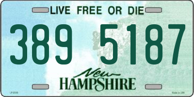 NH license plate 3895187