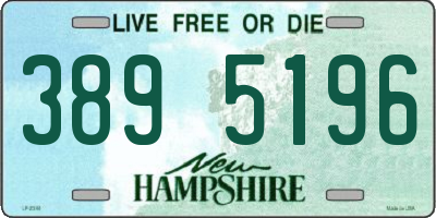 NH license plate 3895196