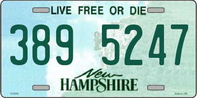 NH license plate 3895247