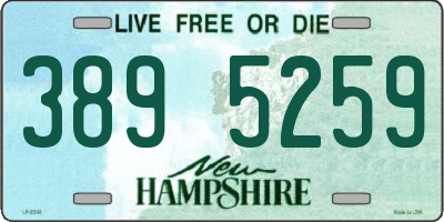 NH license plate 3895259