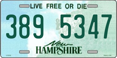 NH license plate 3895347