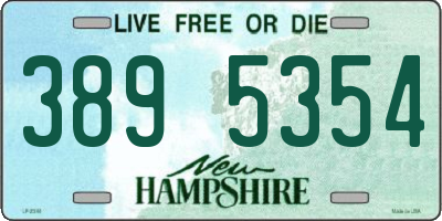 NH license plate 3895354