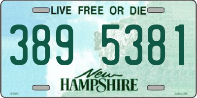 NH license plate 3895381