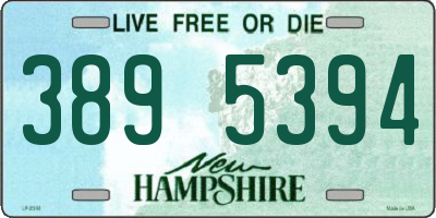 NH license plate 3895394